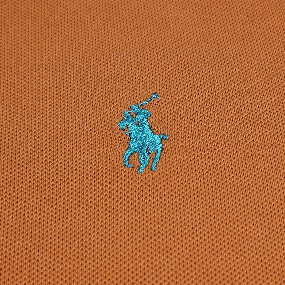 Ralph Lauren Golf Mens M Orange Long Sleeve Polo Shirt Old Marsh Golf Club Logo - Picture 7 of 10